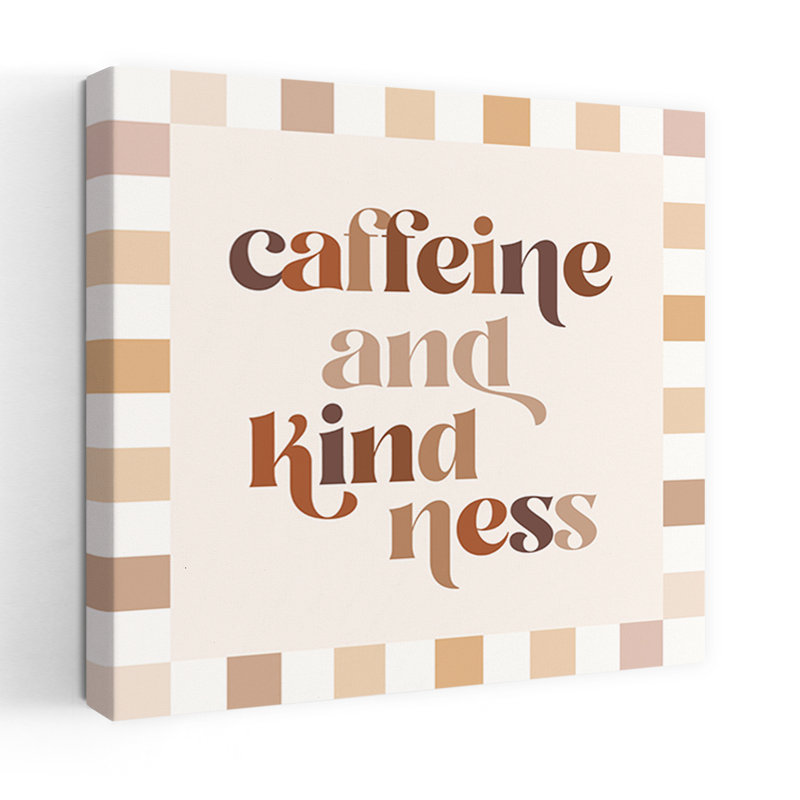 Dv 24 24 Coffee 4 Caffeine A Kindness Checks Hr Juniqe, reproduction d'art abstrait contemporain, H 24 po x l 24 po