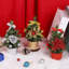 Arbre de Noël de table, paquet de 3 petit arbre de Noël de 7,87 po pour le bureau, mini arbre de Noël artificiel de bureau avec ornements suspendus pour les fêtes