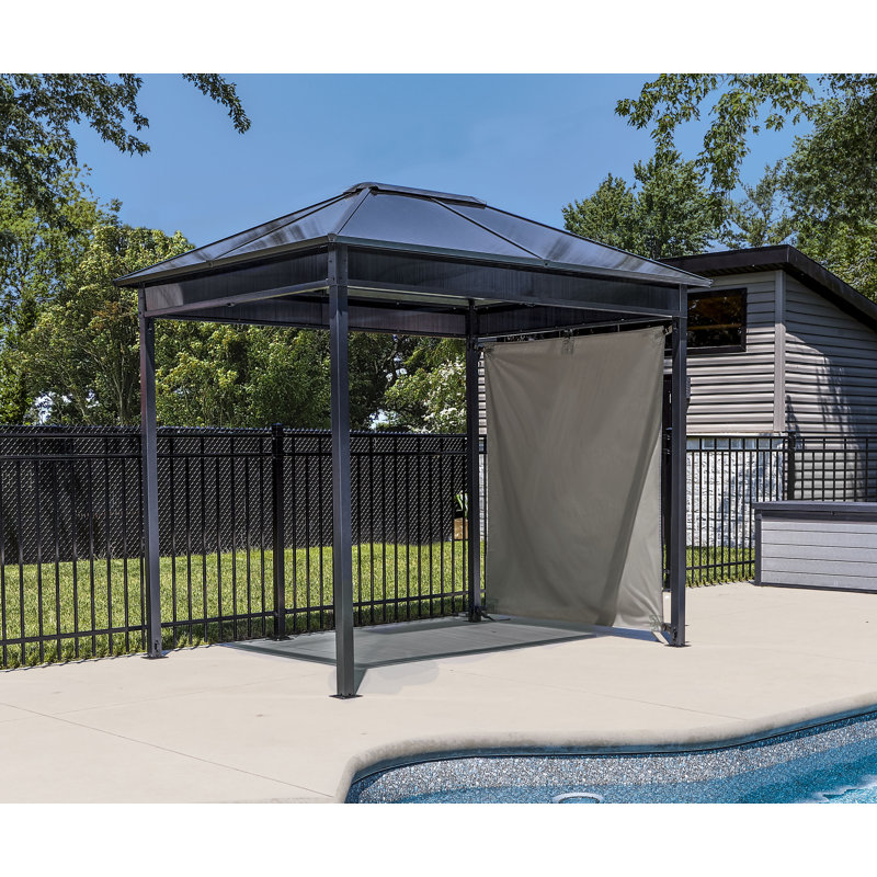 Danxia Black Steel and Polycarbonate 7x9 Ft Gazebo