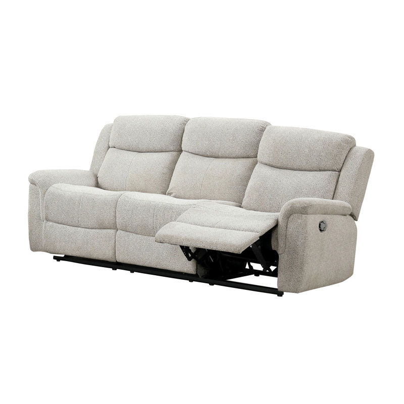 80" W Contemporary Sofa, Light Gray