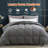 Cotton Checkered Duvet Cover & Insert