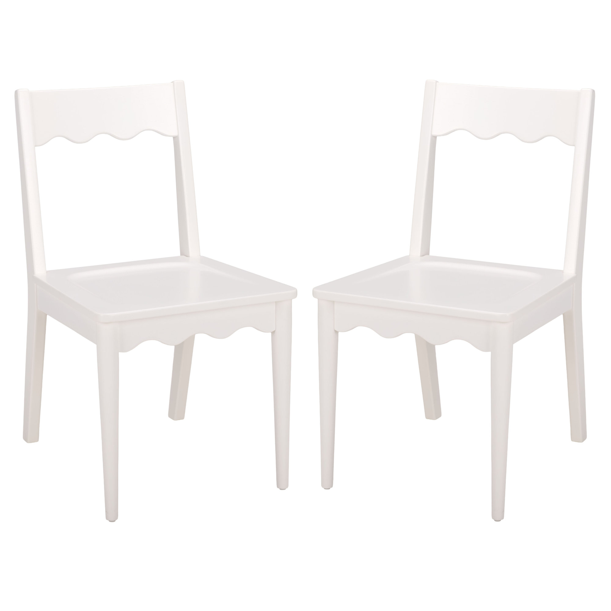 Rosetty Scallop Dining Chairs, White
