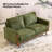 Modern Farmhouse Velvet Upholstery Loveseat With Frame Compact 2-Seater Couch For Small Space-1202126071
