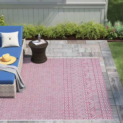 Tapis intérieur / extérieur rouge Messick