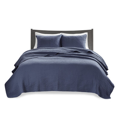 2 Piece Quilt Set Navy Twin