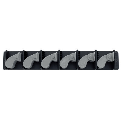 6 Fishing Rod Wall Rack W/Textured Rubber Grip One - Piece Design
