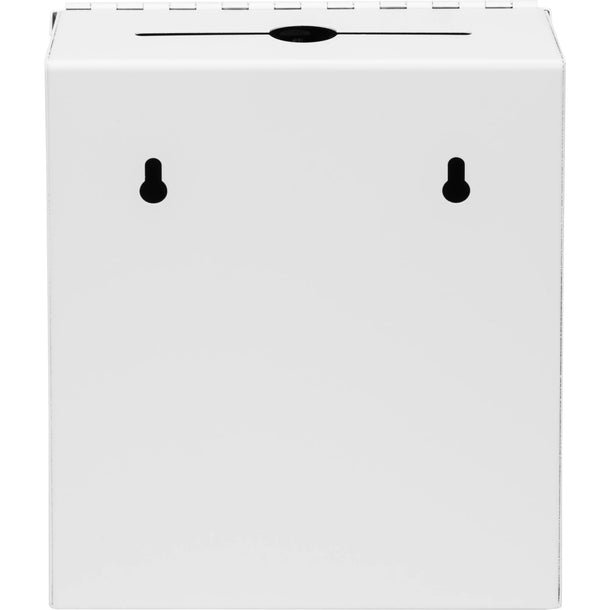 White Steel Wall-Mount Suggestion and Ballot Drop Box with Key Lock