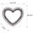 36 x 30 Inch Heart Shaped LED Light Wall Mirror Silver