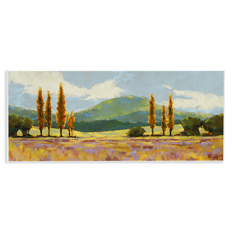 Plaque murale "campagne avec pastels dabbles", design par Trevor Copenhaver