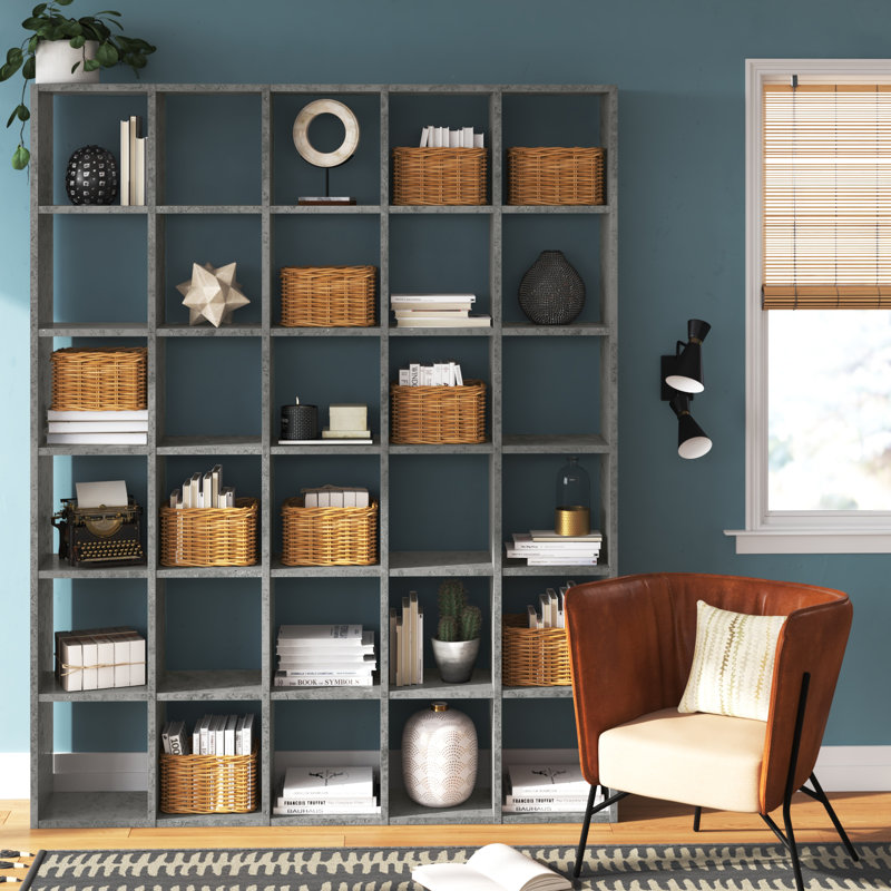 Bibliothèque à cubes Araeya, (6 tablettes) H 88 po x l 76 po x P 13 po