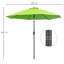 Poteet 2.7M Garden Parasol Umbrella Aluminium Frame-1416486011