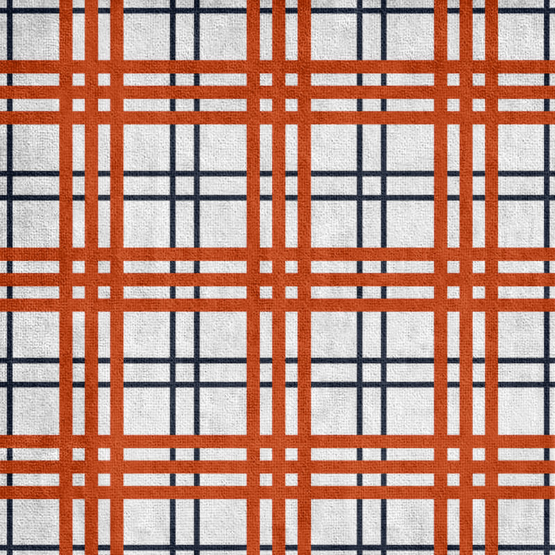 Bath Towel, Polyester/Cotton Blend, White/Dark Navy/Orange