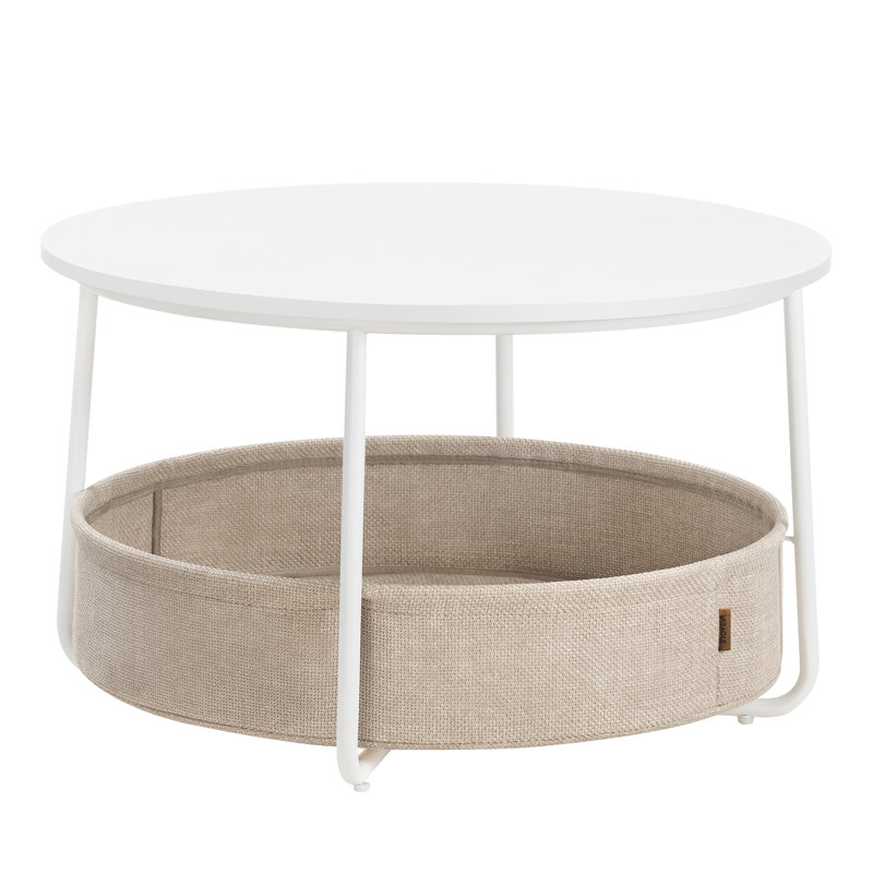 Romily Coffee Table with Storage, Highgloss sand grey