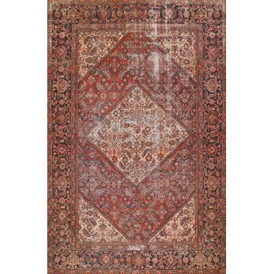 Momeni Afshar Traditional Medallion Red Area Rug