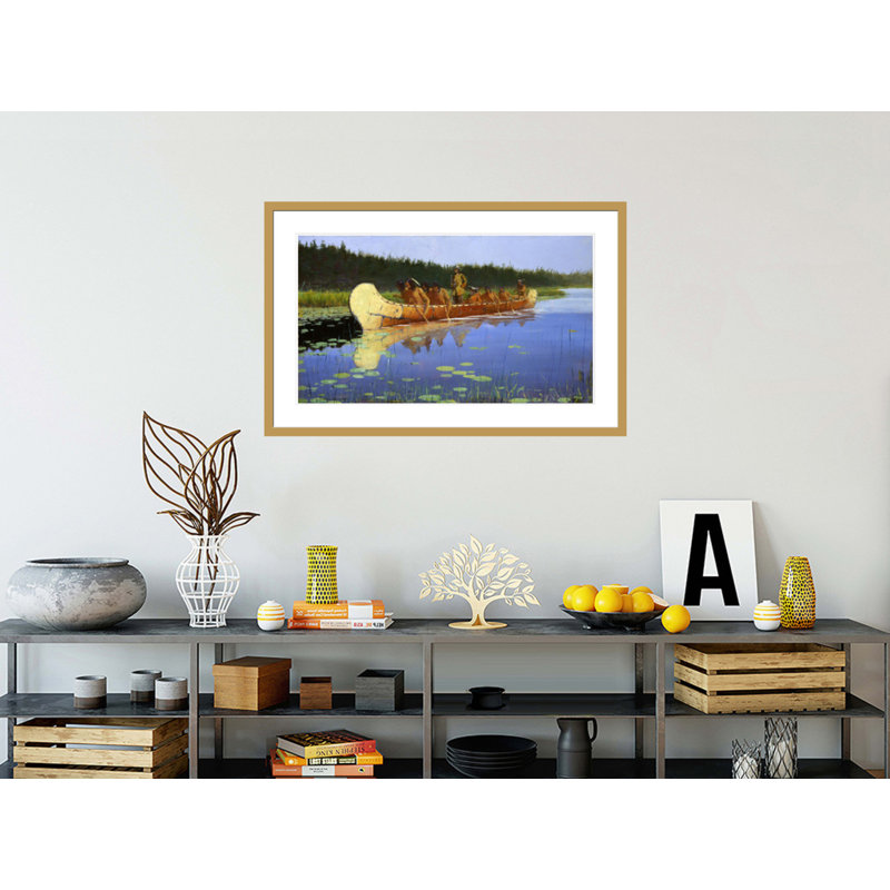 «Radisson and Groseilliers» par Frederic Remington, impression giclée sur cadre, H 26,84 po x l 41,5 po