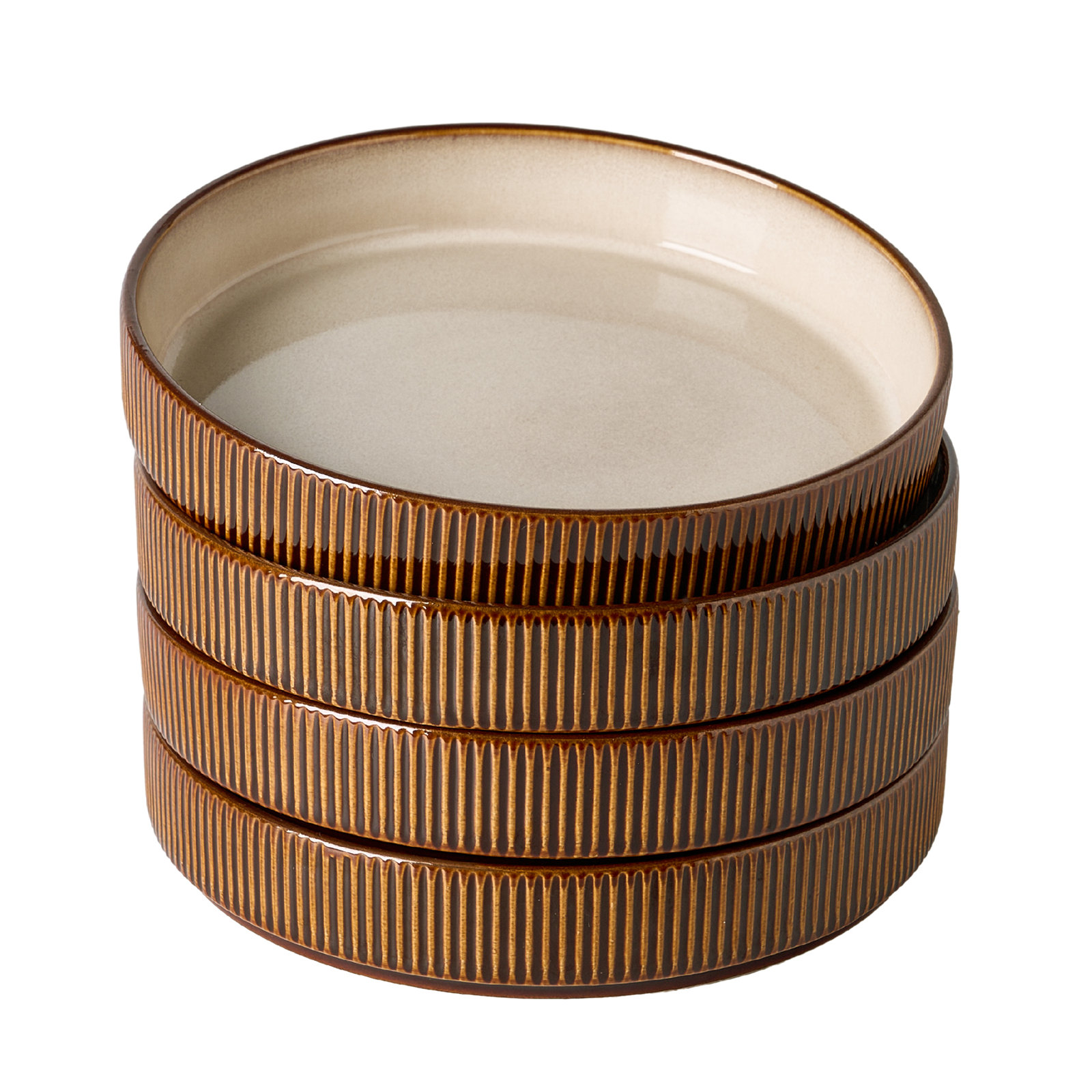 Stoneware Pasta Bowl, Cream & Cocoa