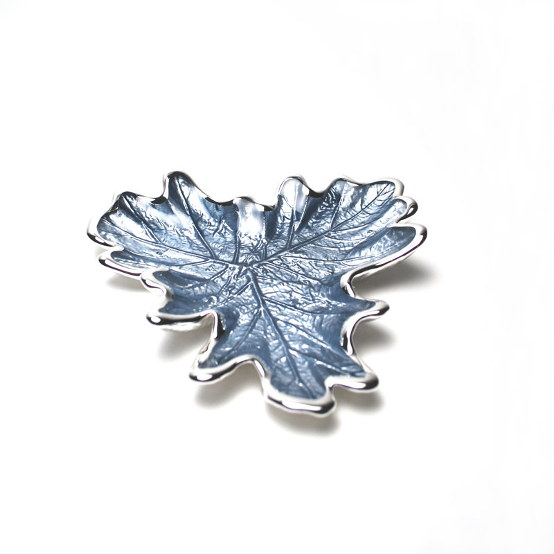 Foglia Glass Tray, Sky Blue