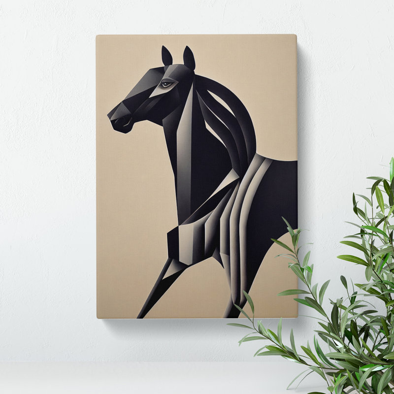 Horse Abstract No.3 - Wrapped Canvas, 50cm H x 35cm W x 3cm D