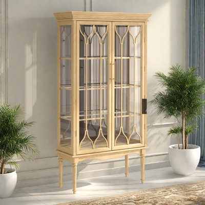 European light luxury style glass bookcase