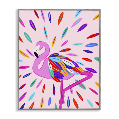  «Flamingo Feather Flair», estampe numérique par Catalina Aguirre
