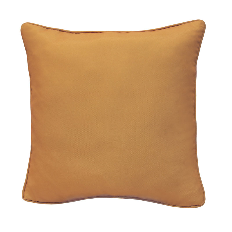 Outdoor Solid Pillow, 18"H x 18"W, Yellow