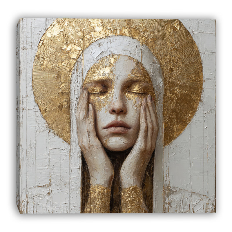 «Golden Silence», art mural sur toile tendue, L 20 po x H 20 po x P 1,5 po