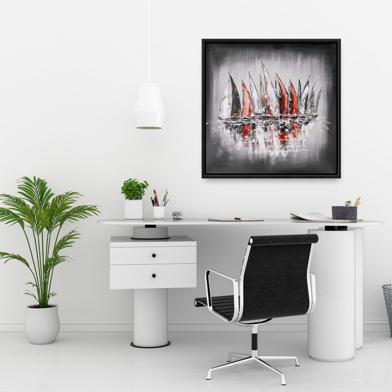 " Sailboats With Paint Splash "