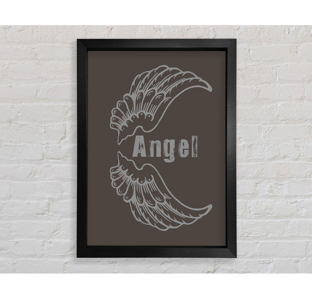 Mädchenzimmer Zitat Angel Wings 3 Chocolate - Druck