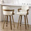  Tabouret de bar et de comptoir pivotant 26 po avec accoudoirs-1113464004-1133355897