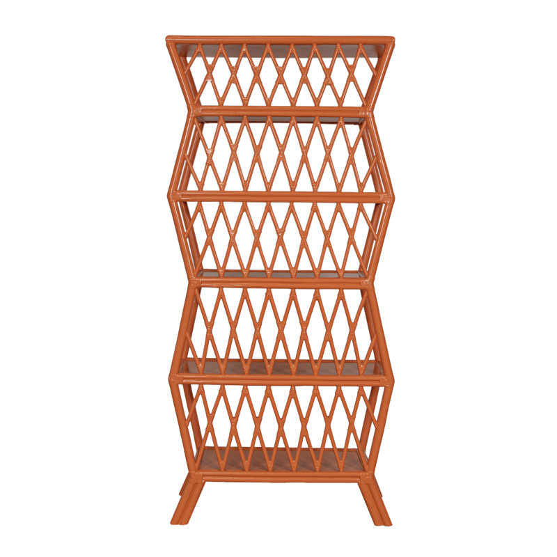 Bibliothèque étagère Newtown H 80,5 "x l 36", Orange citron