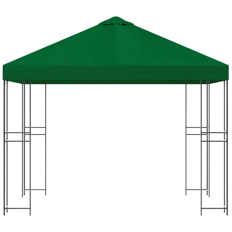 vidaXL Garden Gazebo Polyester and Steel, Green