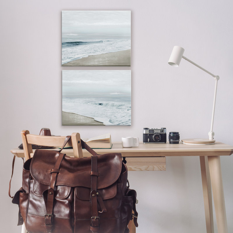 Ensemble de 2 toiles Morning Bliss Coastline, design par Natalie Carpentieri, H 16 po x l 20 po