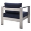Ensemble de canapé modulaire d'extérieur en aluminium 7 pièces Shore Sunbrella-115591987