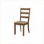 Ensemble de 2 sièges rembourrés, chaises d'appoint en tissu brun noyer pour adultes, pieds en bois de noyer massif, transitionnel pour la salle à manger de cuisine