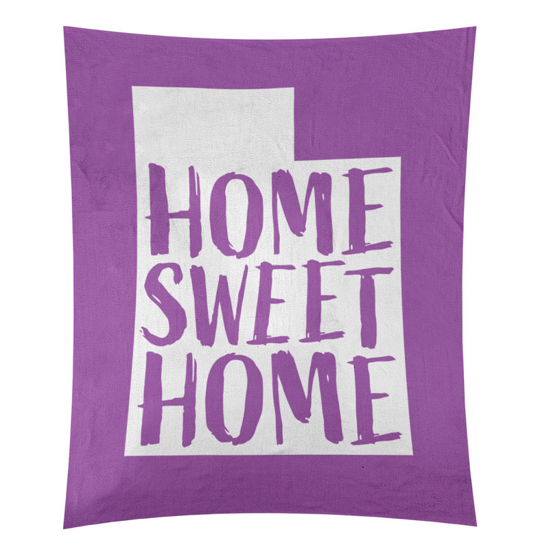 Tapisserie murale Home Sweet Utah, Violet, H 27,5 po x l 37,5 po