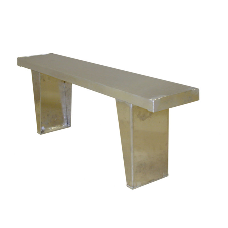 Banc de pique-nique simple en aluminium, Aucun, 17.38" H x 120" lx 9.5" P