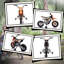 Moto électrique pour enfants avec roues d'entraînement et suspension arrière en orange riche
