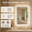 Miroir de salle de bain mural en cristal poli anti-buée à lumière DEL l 20 po x H 30 po TMMV-1816335439