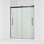 Porte de douche coulissante sans cadre Levity Plus, 77-9 / 16 po H 56-5 / 8 - 59-5 / 8 po L, avec verre transparent de 5/16 po d'épaisseur