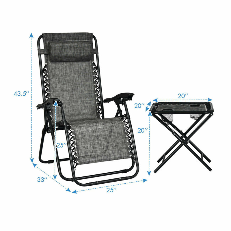 Fauteuil inclinable zéro gravité Pedersen, Gris