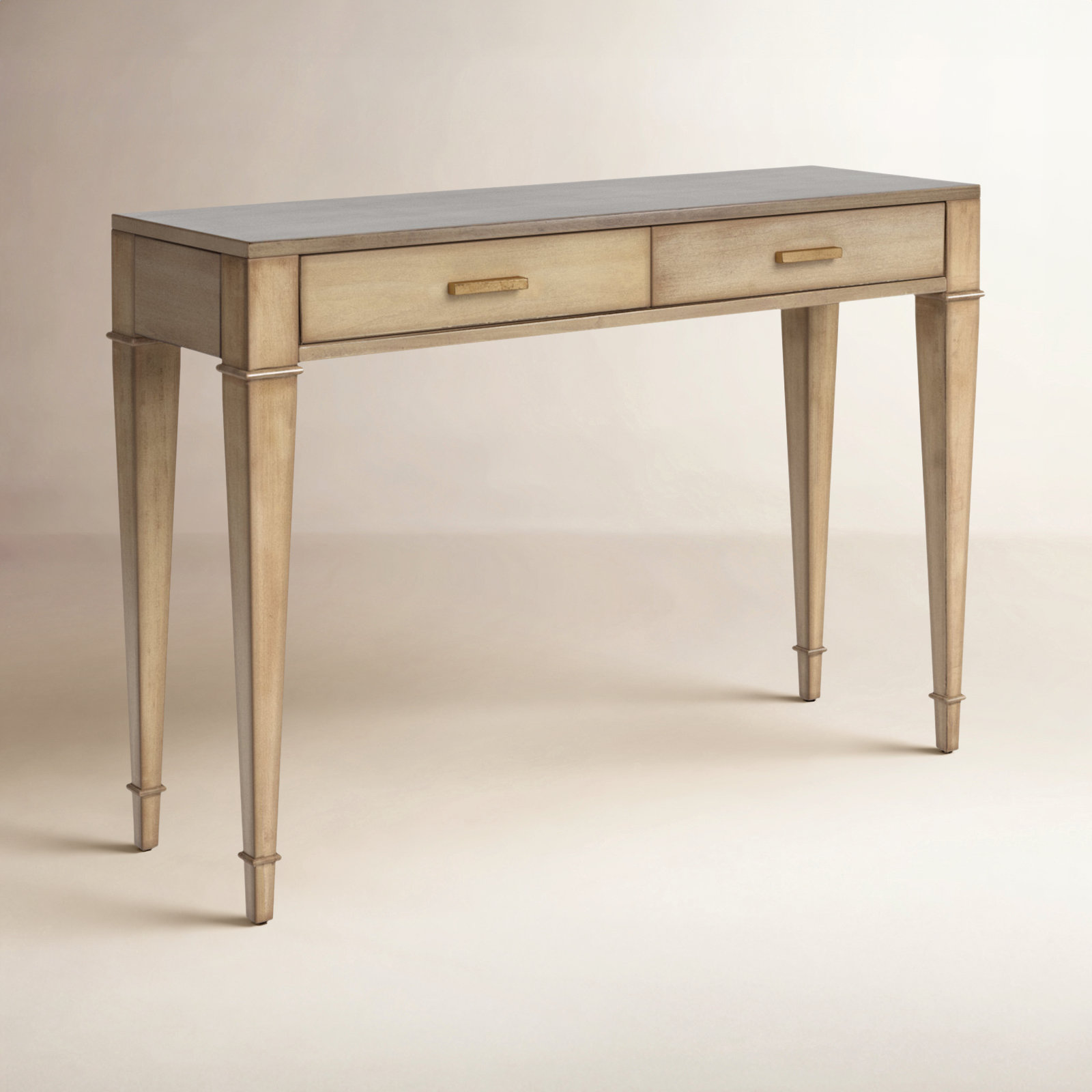 45" Console Table, Antique Beige