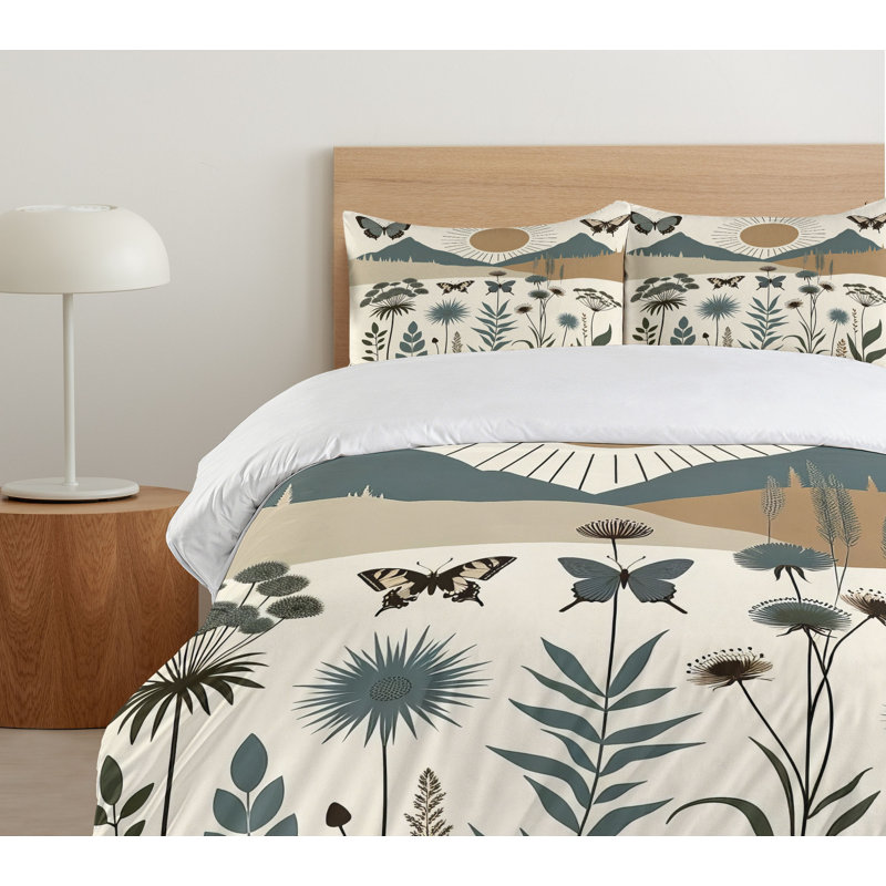 Boho Duvet Cover, California King Duvet Cover + 2 Standard Shams