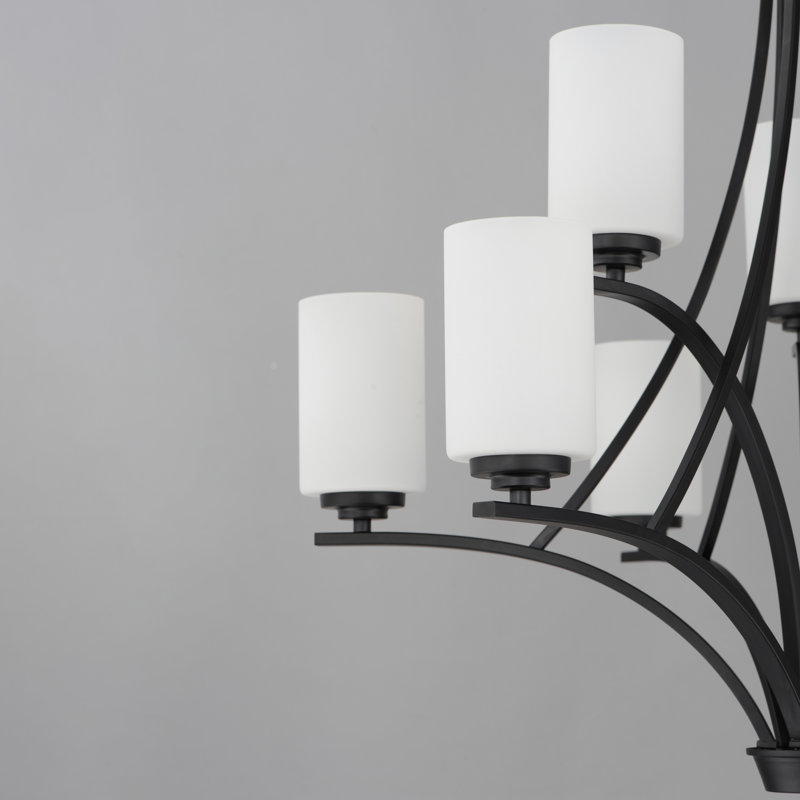 Lustre 9 lumières Deven, Noir