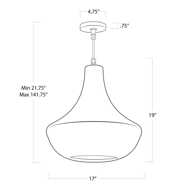 Vista 1 - Light LED Outdoor Pendant, White