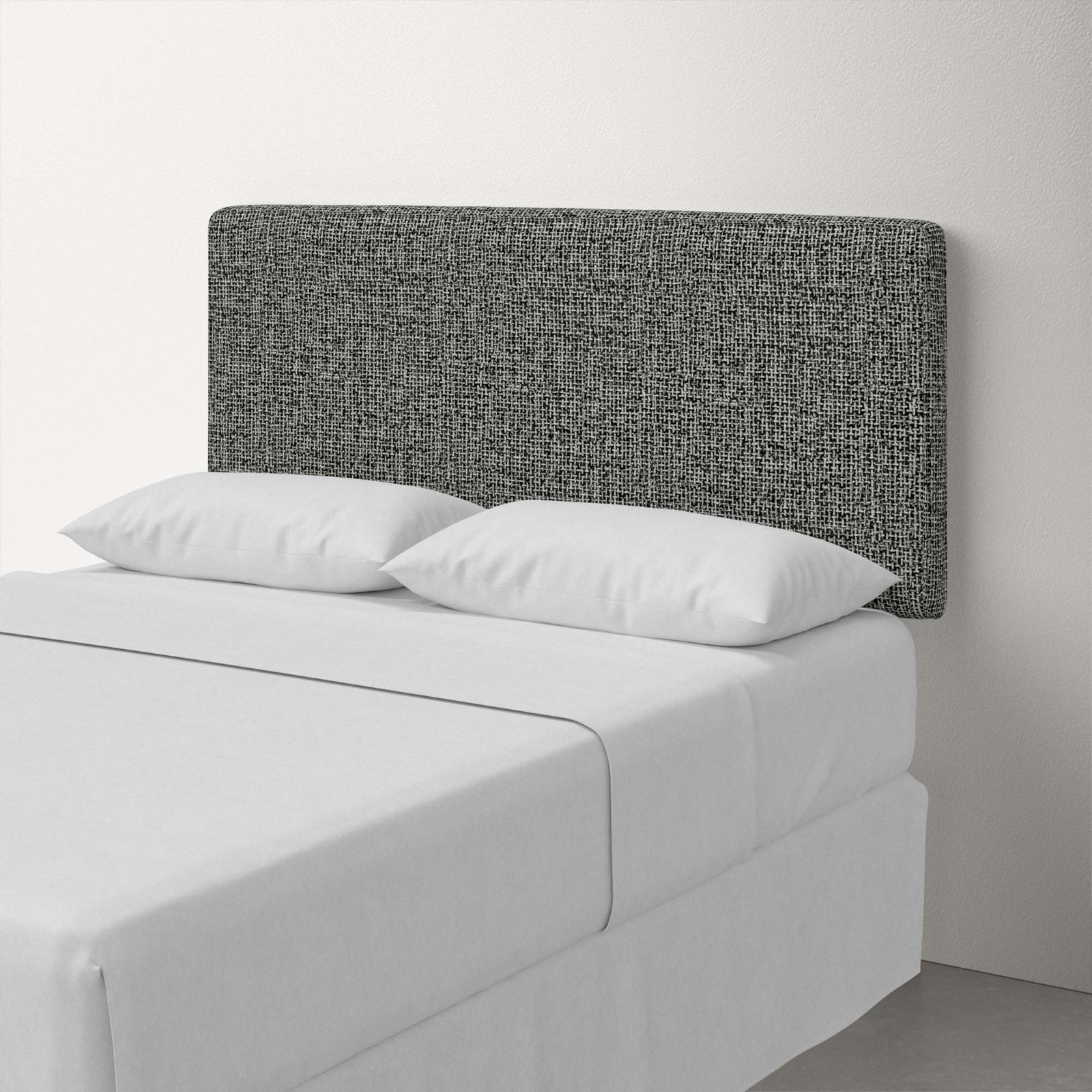 Marquise Upholstered Headboard, California King, Modern Pepper Tweed