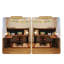 Bureau de coin en L en bois massif rétro avec bureau perforé et bibliothèque-40048119-40048116