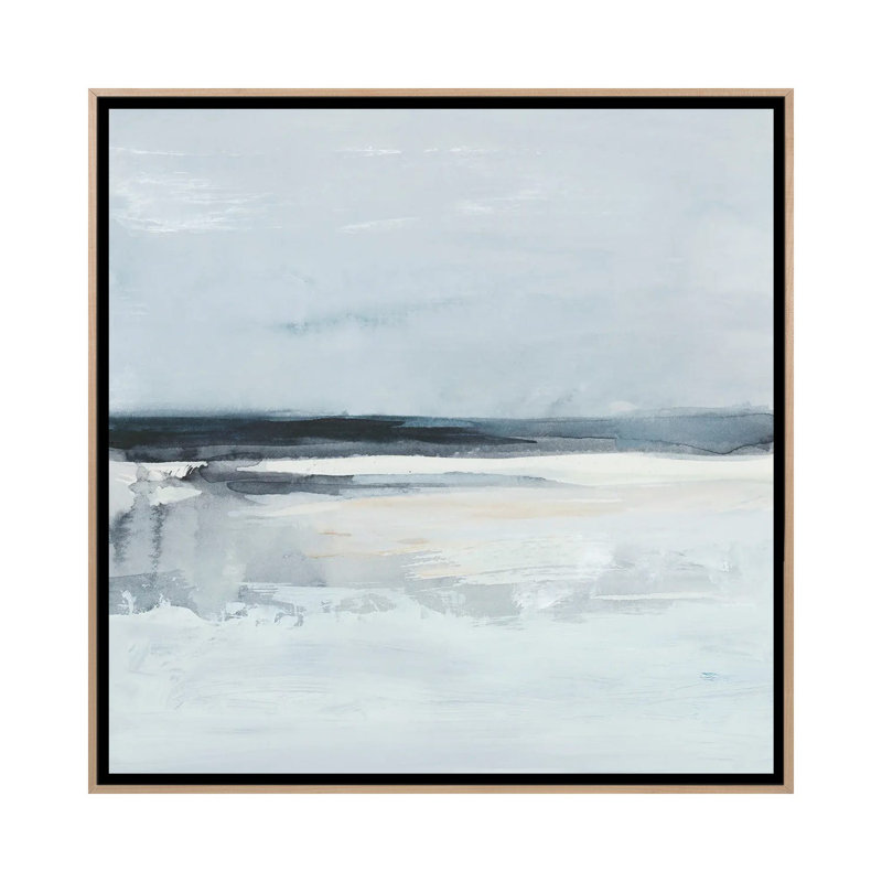 Inky Coastline I - reproduction d'art murale - toile encadrée, H 18 po x l 18 po, Toile à cadre flottant sans passe-partout