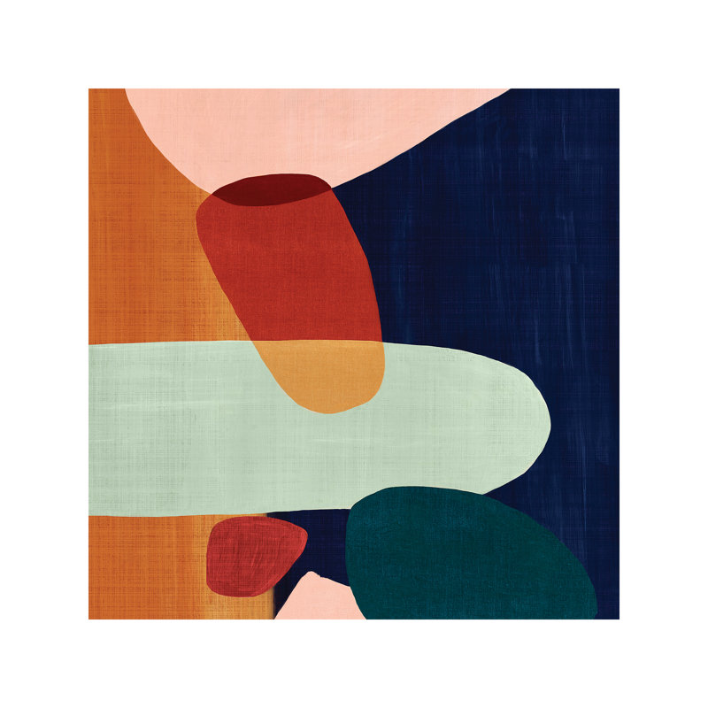 Stacking Pebbles I by Eva Watts - Print on Canvas, 45.72 cm H x 45.72 cm W x 1.91 cm D, Wrapped Canvas
