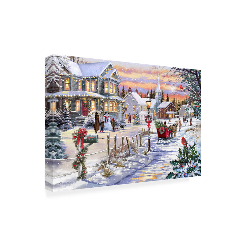 Art mural sur toile tendue - The Macneil Studio «Bringing Home The Tree», art mural pour salon, chambre à coucher ou bureau - 30 x 47