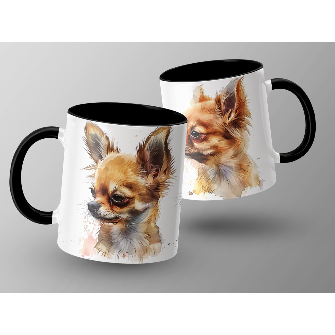 Watercolor Chihuahua Design 11oz Coffee Mug